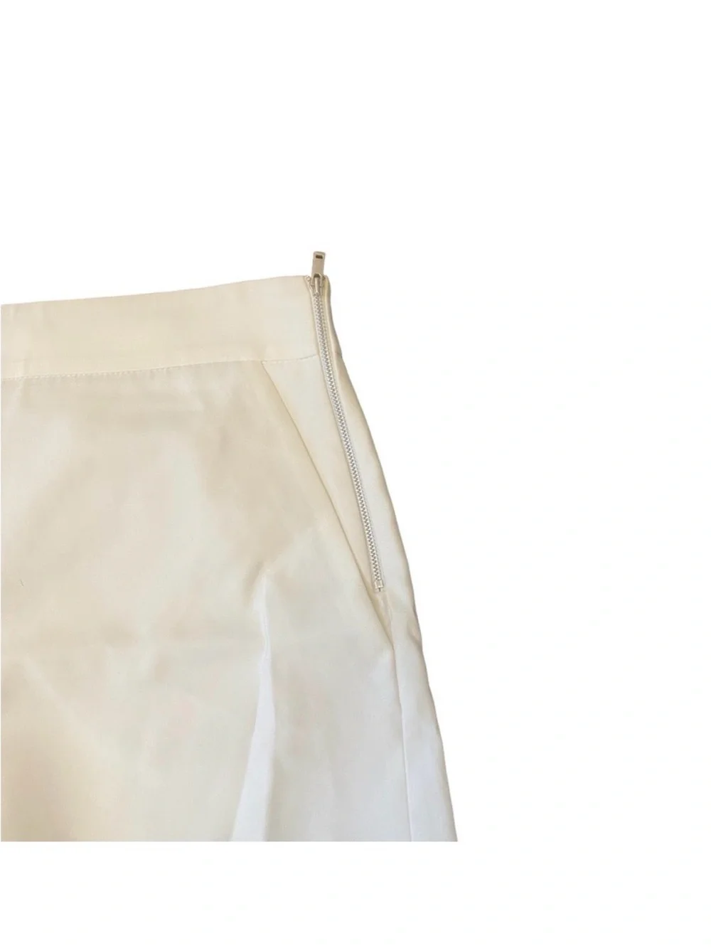 ZARA Cream High-Waist Tailored Shorts